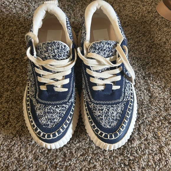Dolce Vita Blue and White Sneakers with Nautical Design - Picture 1 of 3